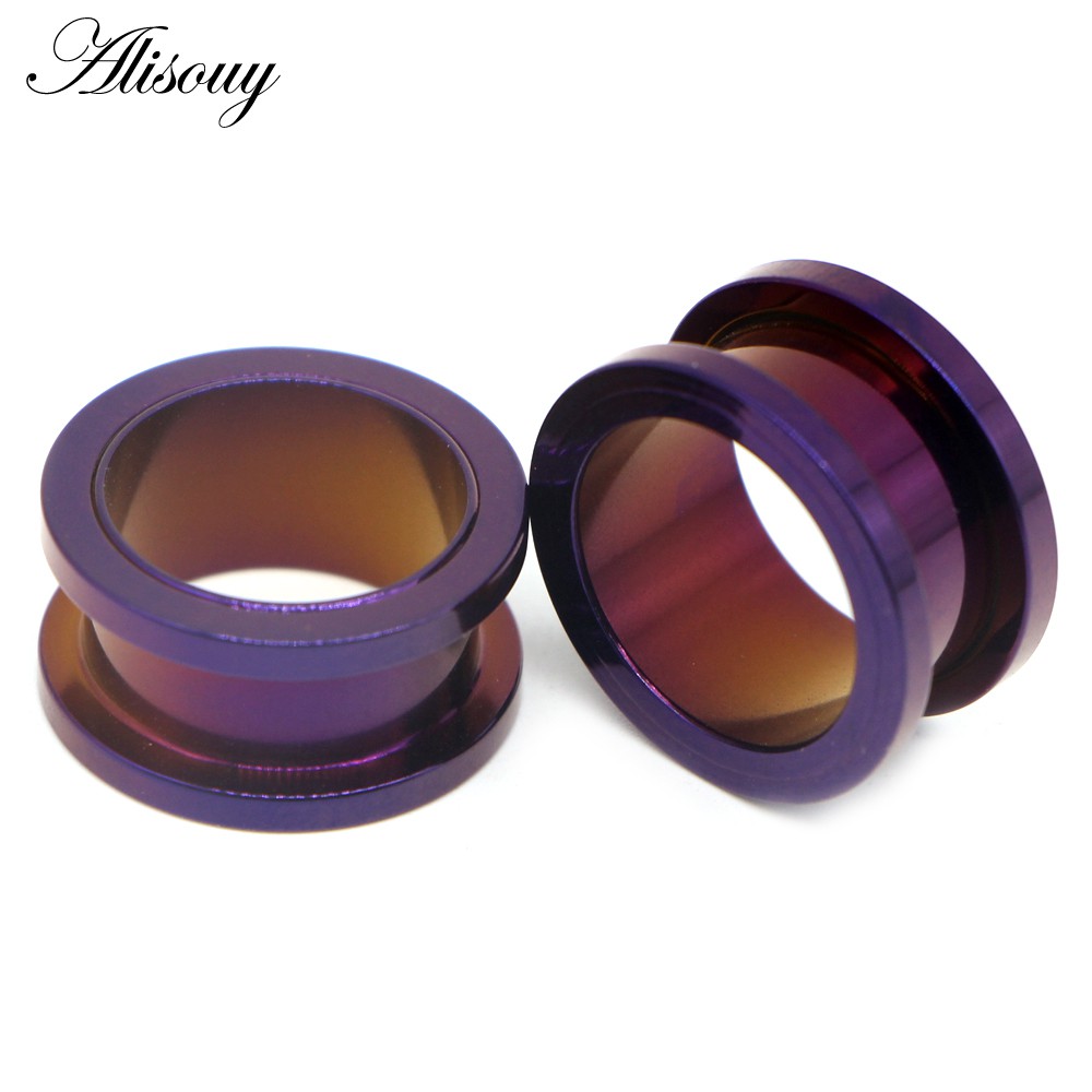 Alisouy Set 2 Khuyên Nong Tai Bằng Thép Không Gỉ 316l 2-30mm Cá Tính