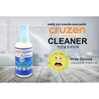 Xịt Sát Khuẩn Phòng Tránh Bệnh Dịch Cruzen Cleaner 60ml-Xịt Khử Khuẩn