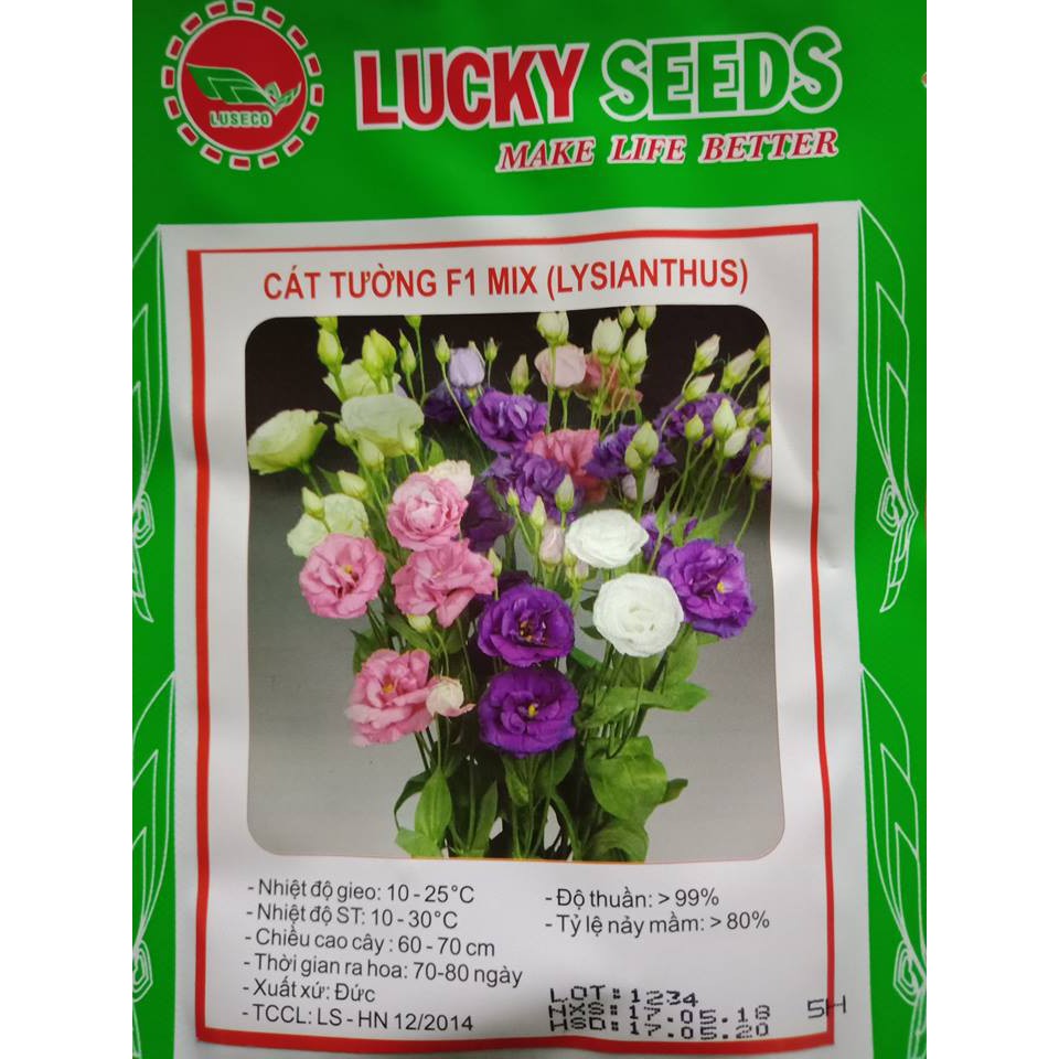 Hạt giống hoa cát tường mix - 5 hạt