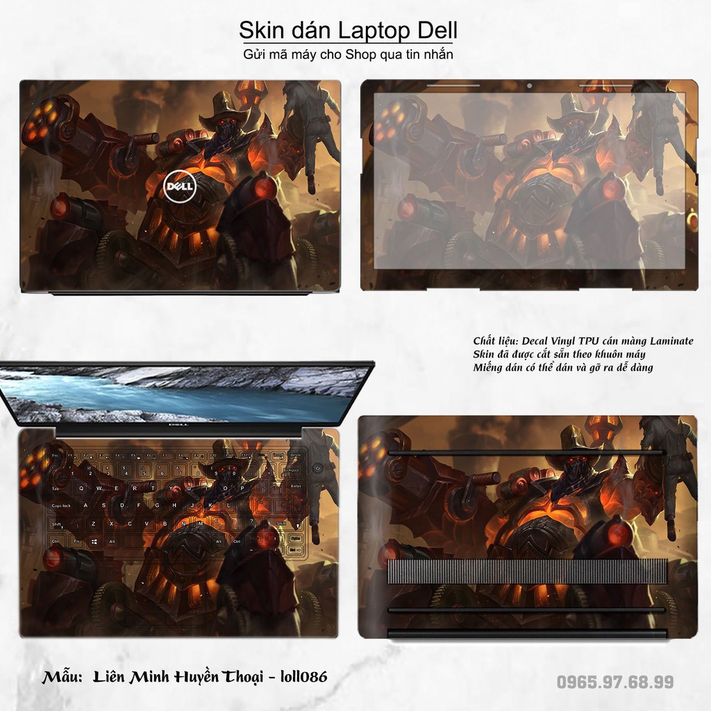 Skin dán Laptop Dell in hình Liên Minh Huyền Thoại nhiều mẫu 12 (inbox mã máy cho Shop)