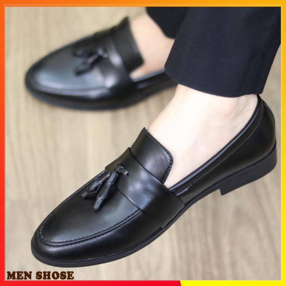 Giày Lười Nam Da Lì Đơn Giản Có Chuông   Mã L192