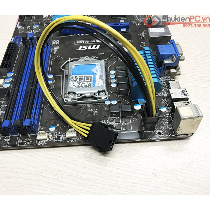 Dây nối dài 8Pin CPU 30cm cho case nguồn đặt bên dưới