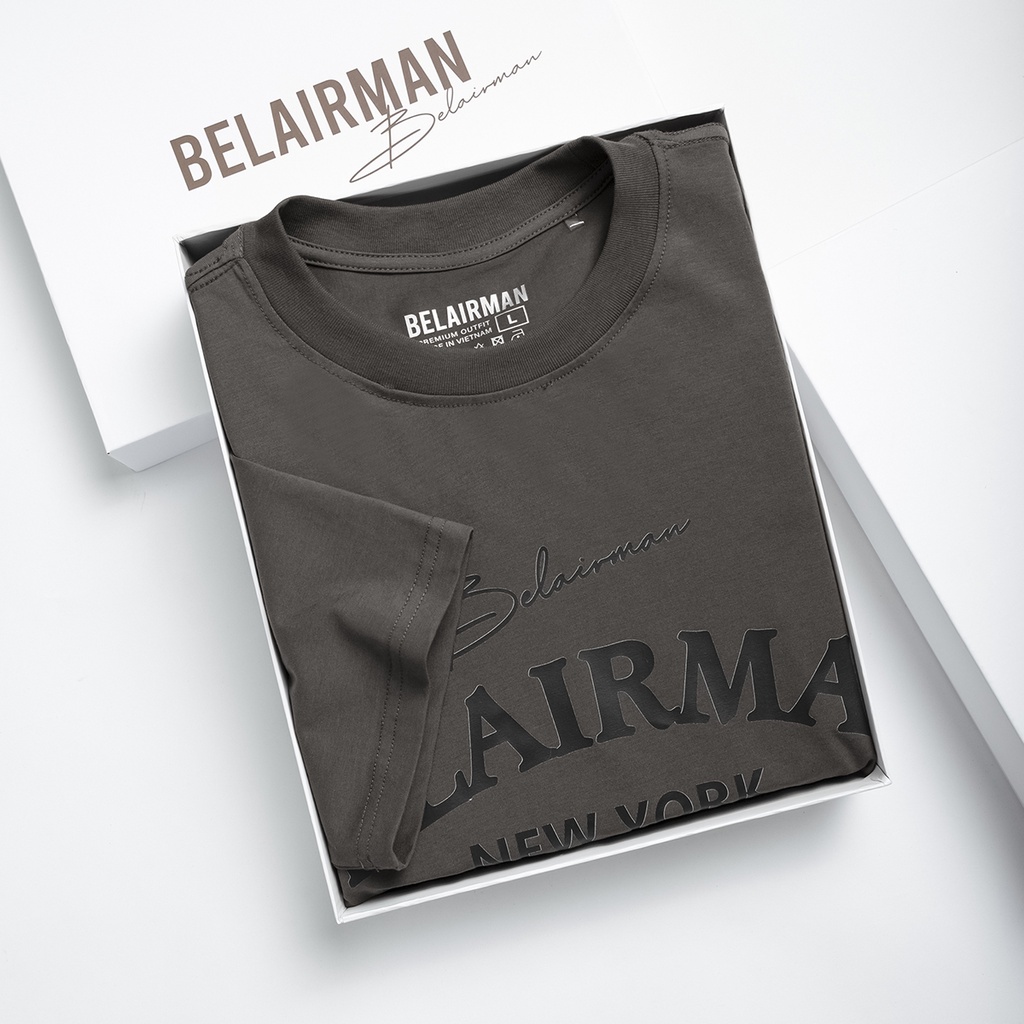 Áo thun in tay ngắn nam nữ cổ tròn vải Cotton trơn dày dặn, nhiều màu ATTR0057 - BELAIRMAN