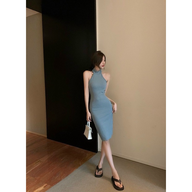 Đầm Body Cổ Yếm Xòe Form Ngắn | BigBuy360 - bigbuy360.vn