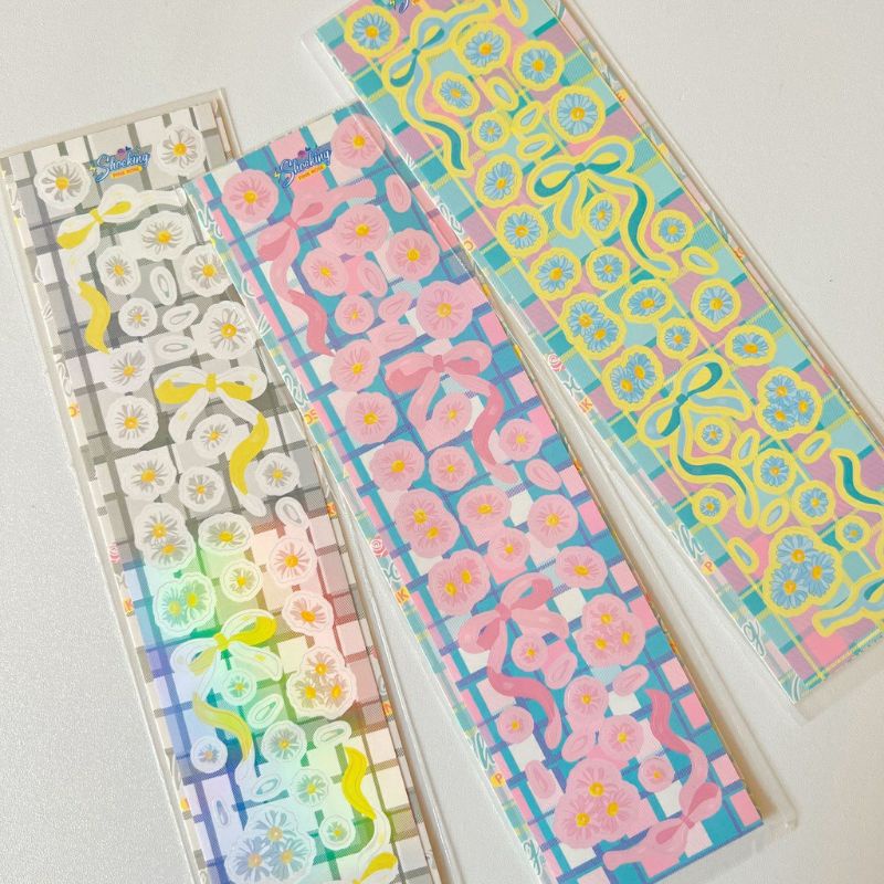 Sticker lấp lánh nơ  hologarm toploader