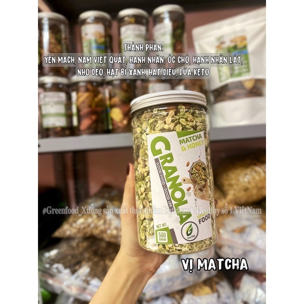 Granola Ngũ Cốc Siêu Hạt GreenFood-Ngũ Cốc Granola Ăn Kiêng Không Đường Giảm Cân Giàu Dinh Dưỡng