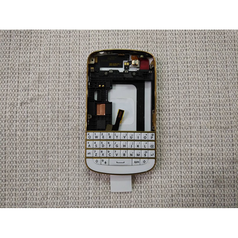 Bộ vỏ Gold trắng đầy đủ của Blackberry Q10