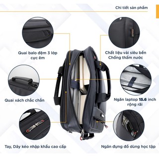 (Mới) Cặp đen đa năng học sinh Kim long KL204