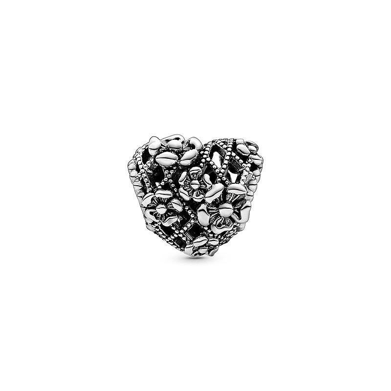 charm pan Ale xỏ ngang hoa nổi bạc s925 cao cấp