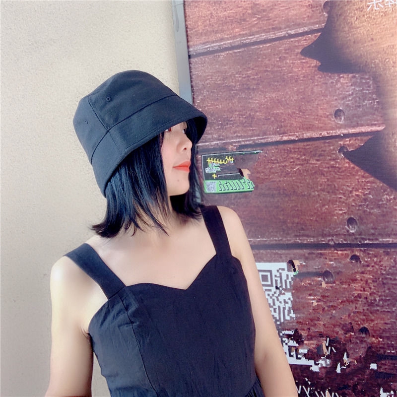 Nón Bucket Màu Trơn Phong Cách Retro Đường Phố