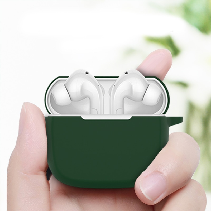 For ZMI PurPods Pro Case Solid color soft Silicone Wireless Bluetooth Earphones Anti-scratch Protective Cover