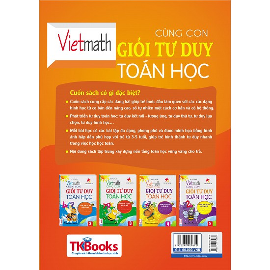 Sách - Vietmath - Cùng Con Giỏi Tư Duy Toán Học Tập 1