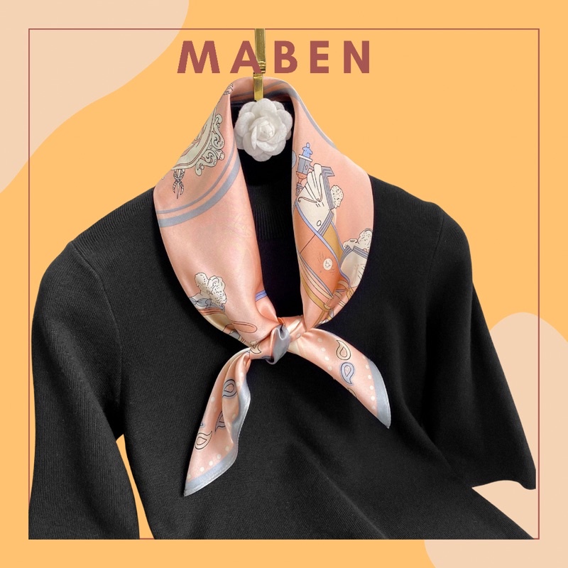 KHĂN LỤA VUÔNG QUẤN ÁO SIZE 70x70cm - Maben