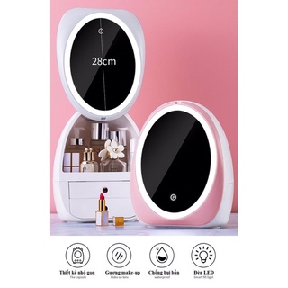 Tủ đựng mỹ phẩm hình trứng có đèn led