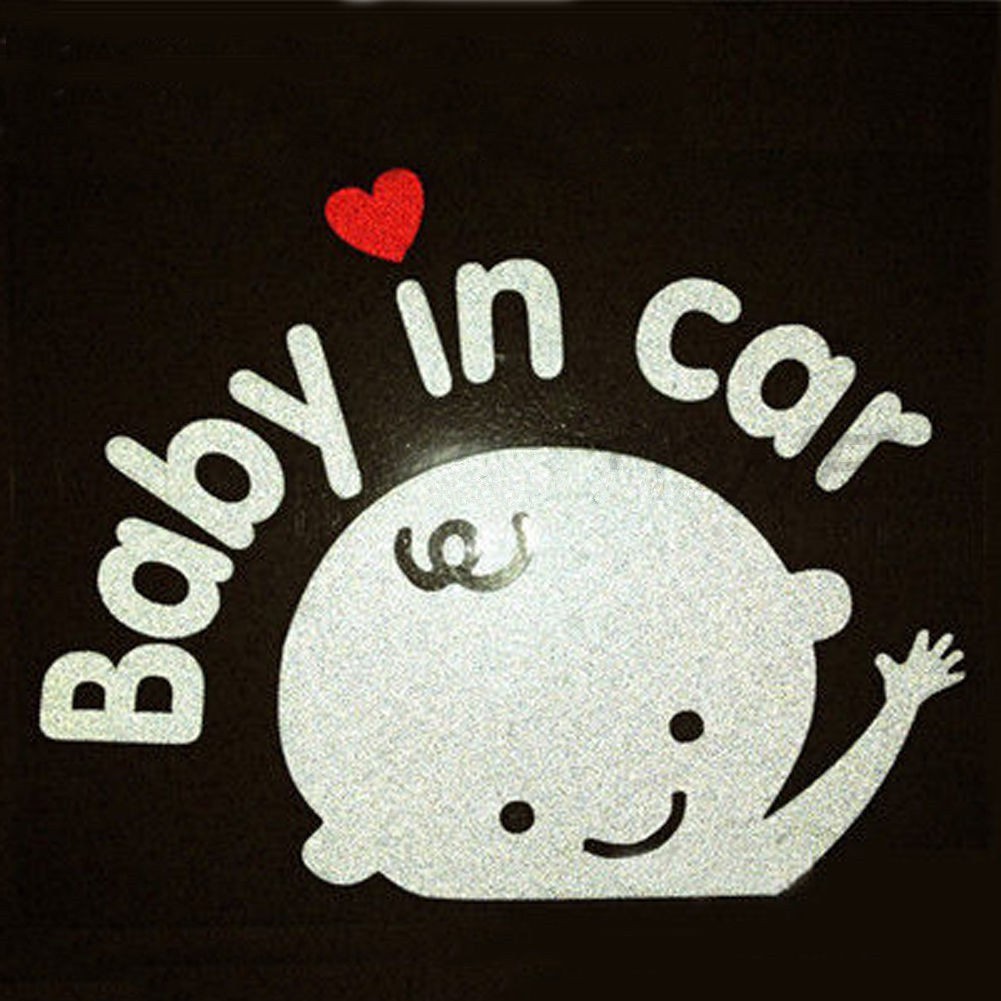 Decal dán xe chữ "Baby In Car" dễ thương