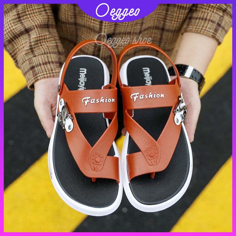 Oeteo Xăng đan Đế Bằng Chống Thấm Nước Thời Trang Đi Biển Cho Nam Giới