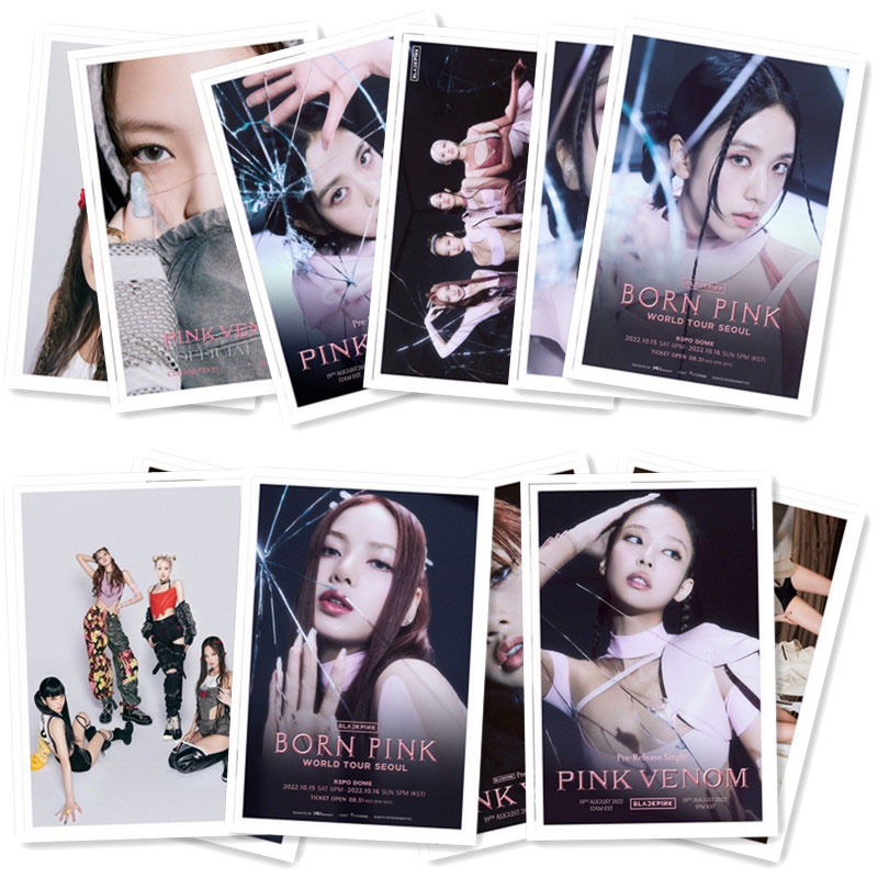 Bộ Ảnh Thẻ Lomo Nhóm Nhạc BLACKPINK BORN PINK LISA JENNIE Ablum Polaroid