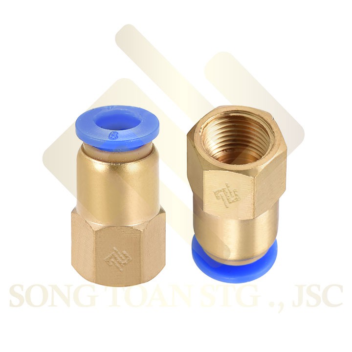 Pcf Cắm Ống Ren Trong Nối Nhanh Một Đầu Cắm Nối Ống Mềm Nhựa Pu Hơi Khí Nước Phun Sương - Nối Thẳng RT