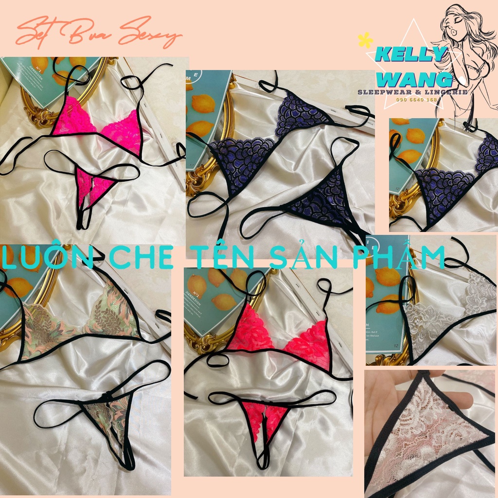 BK052 - bộ đồ lót ren sexy -Set bra gợi cảm xuyên thấu - KELLYWANG