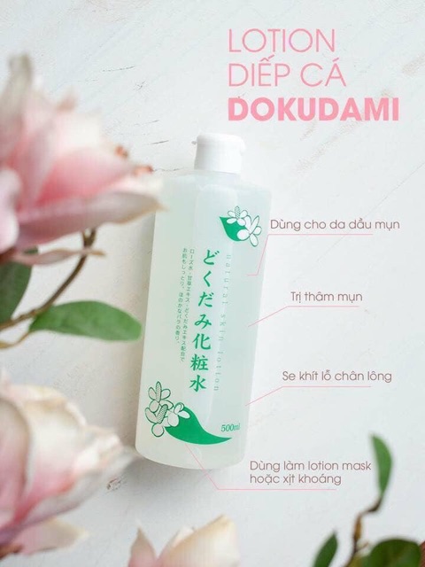 Nước Hoa Hồng Diếp Cá/ Tía Tô Dokudami Natural Skin Lotion