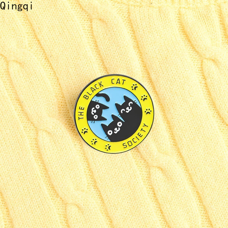 Ghim cài áo MISS ZOE kiểu mèo đen ngộ nghĩnh