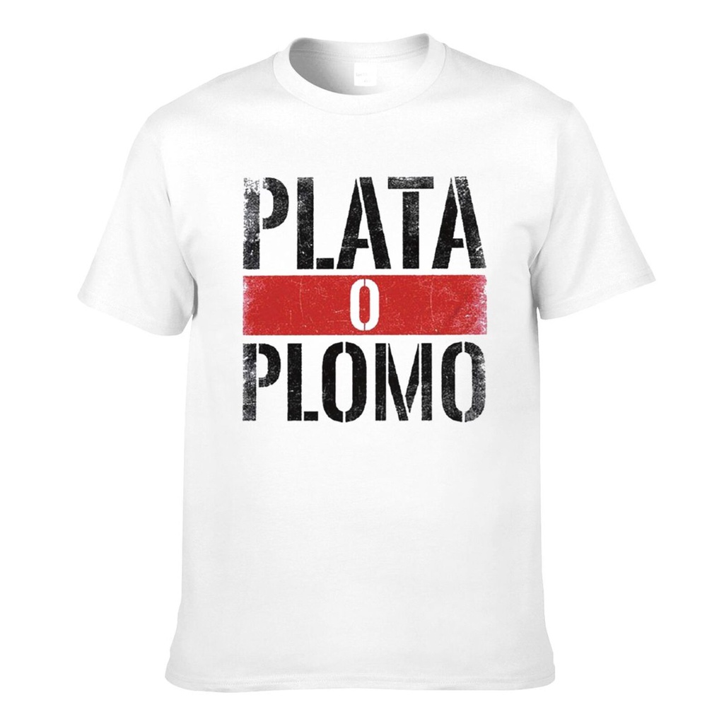 Áo thun nam cổ tròn Plata O Plomo Pablo Escobar Cotton
