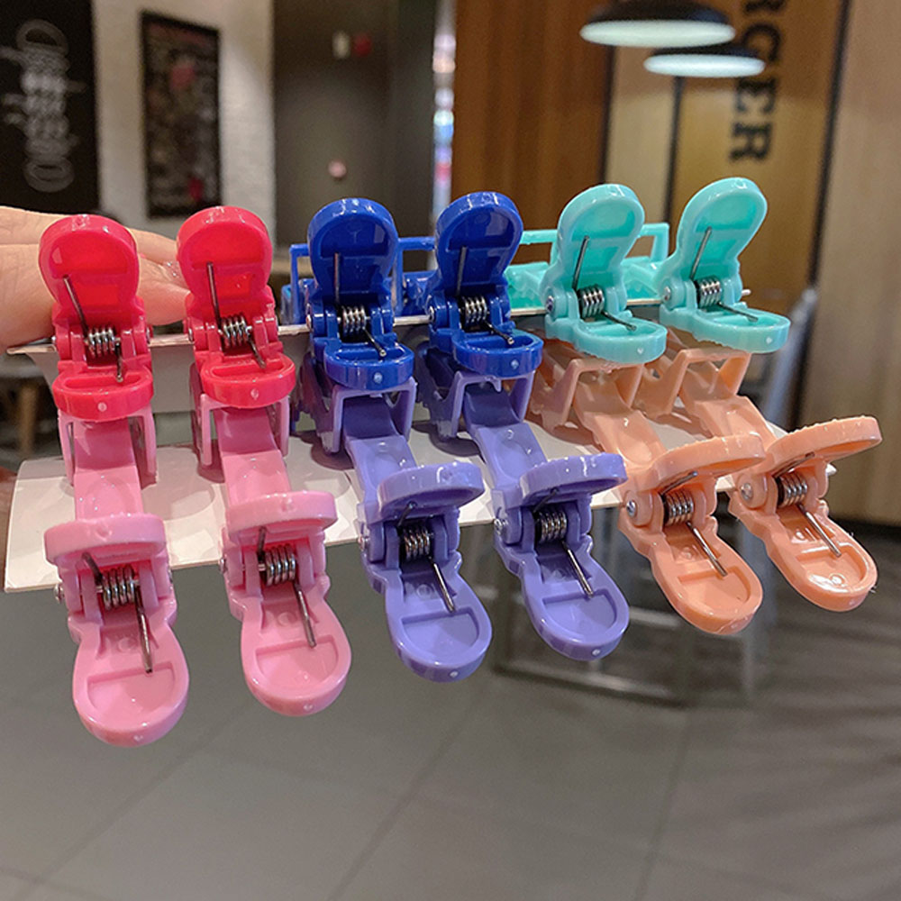 (Hàng Mới Về) Set 6 Kẹp Tóc Răng Cá Sấu Nhiều Màu Cho Nữ