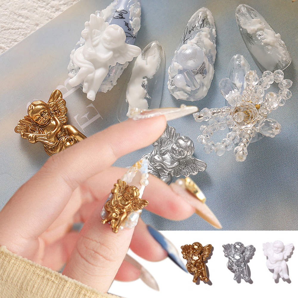 (Hàng Mới Về) Set 30 Chi Tiết Trang Trí Móng Tay 3D 4 Màu Tiện Dụng