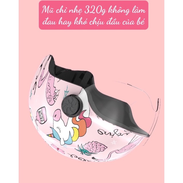 Mũ bảo hiểm đi xe máy cho bé mũ bảo hiểm đi xe máy trẻ em chất liệu siêu cứng siêu nhẹ