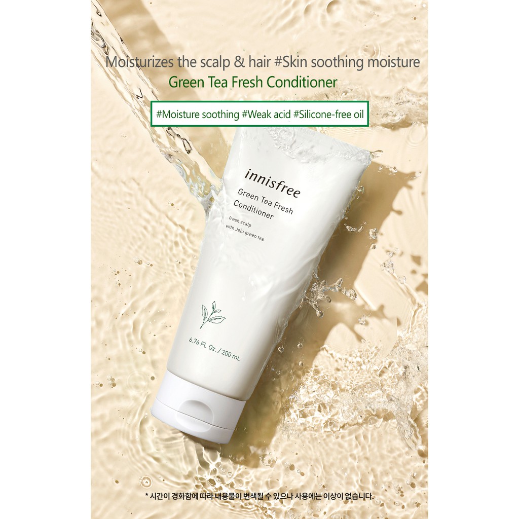 INNISFREE Green Tea Fresh Shampoo  / Dầu xả