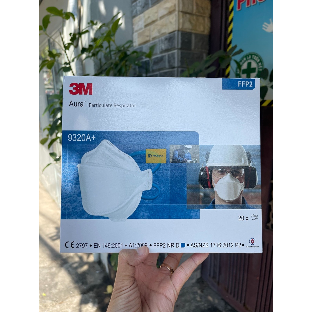 [CHÍNH HÃNG] Hộp 20 cái KHẨU TRANG 3M 9320A+ chống bụi mịn PM2.5,ngăn vi khuẩn