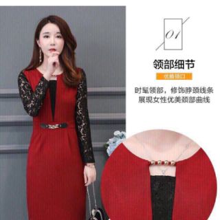 ĐẦM BODY TAY REN CAO CẤP MSP-D255538 (HÀNG NHẬP)