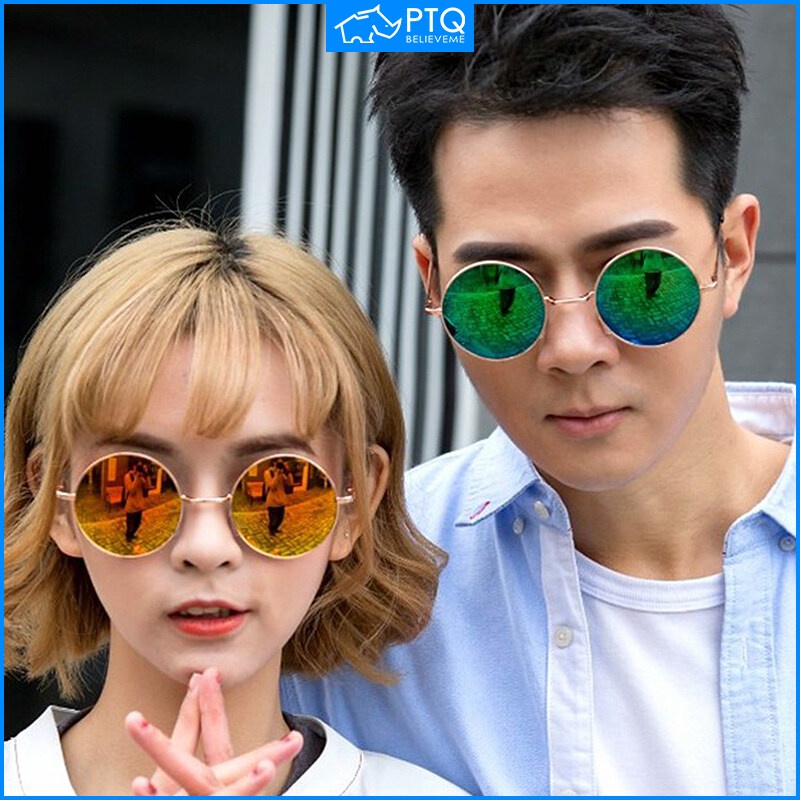 Kính Mát Gọng Kim Loại Tròn Thiết Kế Đơn Giản Thời Trang