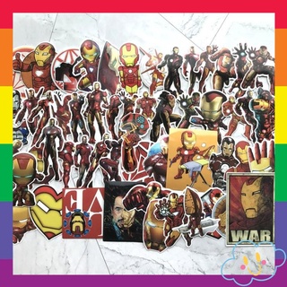 Bộ Nhãn Dán Sticker Iron Man Cán Bóng