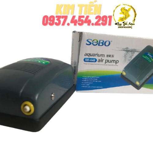 Máy sủi khí oxy bể cá 2 vòi Vipsun VS-648 rất bền tặng kèm 2 dây sủi + 2 quả sủi