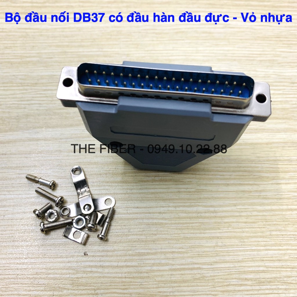 Bộ đầu nối DB37 có đầu hàn đầu đực - Vỏ nhựa