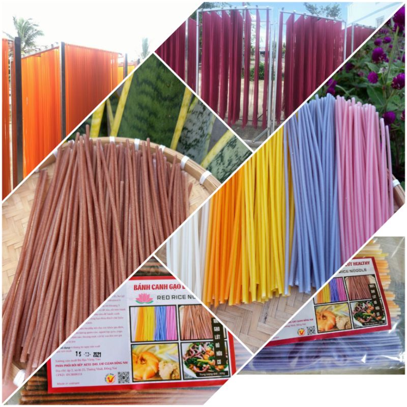 1kg bánh canh lứt đỏ, bánh canh ngũ sắc healthy giảm cân eatclean