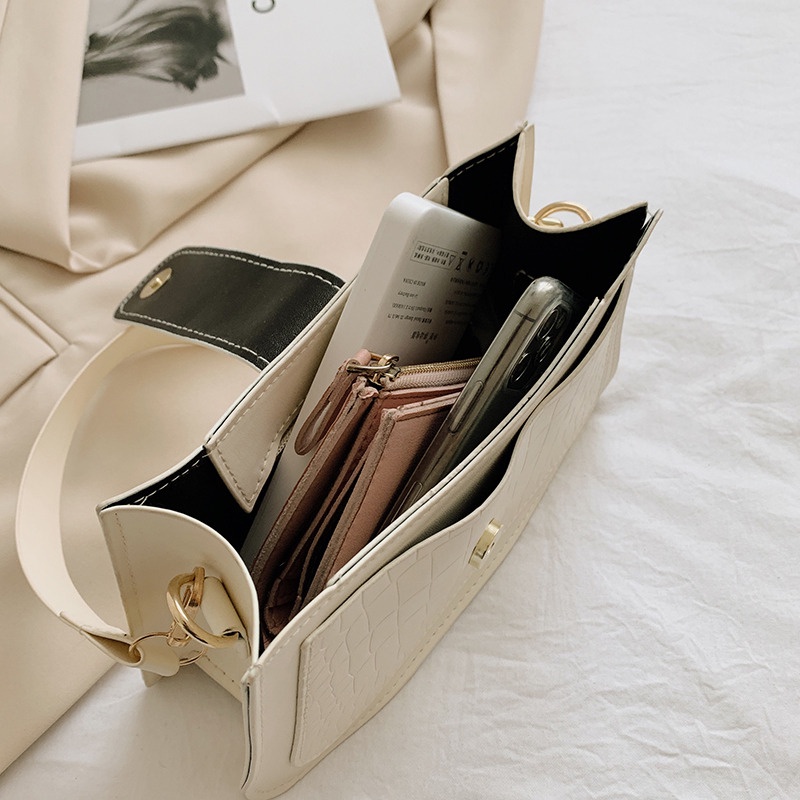 Túi xách nữ -  - Túi kẹp nách siêu xinh quai xích có nút gỗ