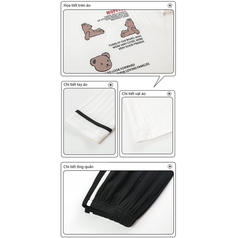 [Hàng Oder Sẵn] Bộ đồ ngủ thu đông in hình dễ thương chất liệu Cotton co giãn 4 chiều mặc nhà-đi chơi đều xinh