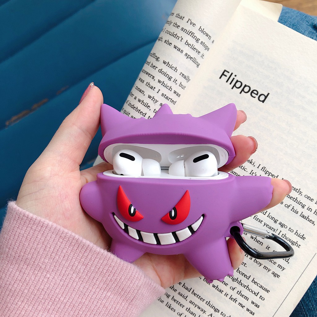 Apple AirPods case Cute Cartoon Pokemon Gengar Airpods pro case Shockproof soft silicone wireless bluetooth Earphone Protective Cover