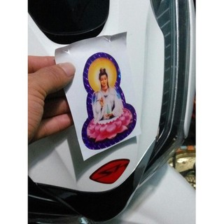 Tem nổi Bồ Tát dán xe may mắn - Vindecal BD