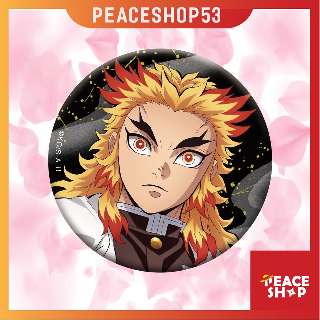 Huy hiệu Rengoku Kyojuro Anime Kimetsu No Yaiba Anime Demon Slayer Lấp Lánh Phụ Kiện Anime Manga HH34