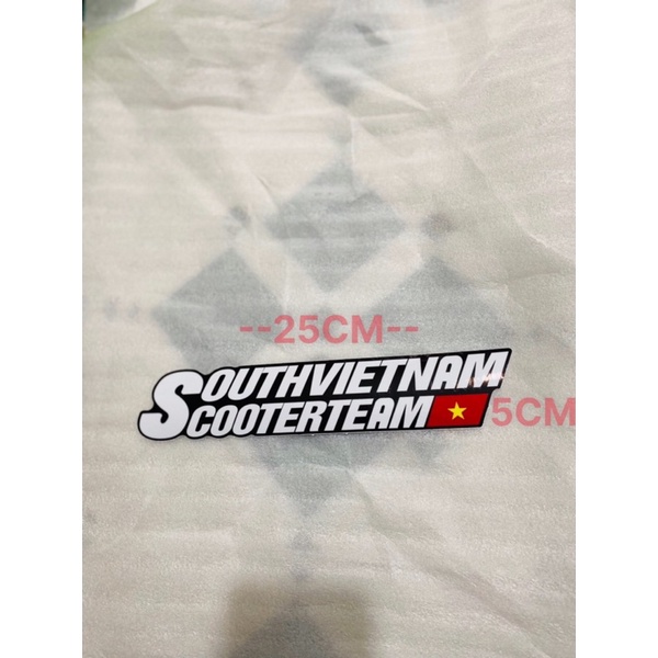 Tem Logo Sticker SOUTH VIETNAM SCOOTER TEAM Chống Thấm