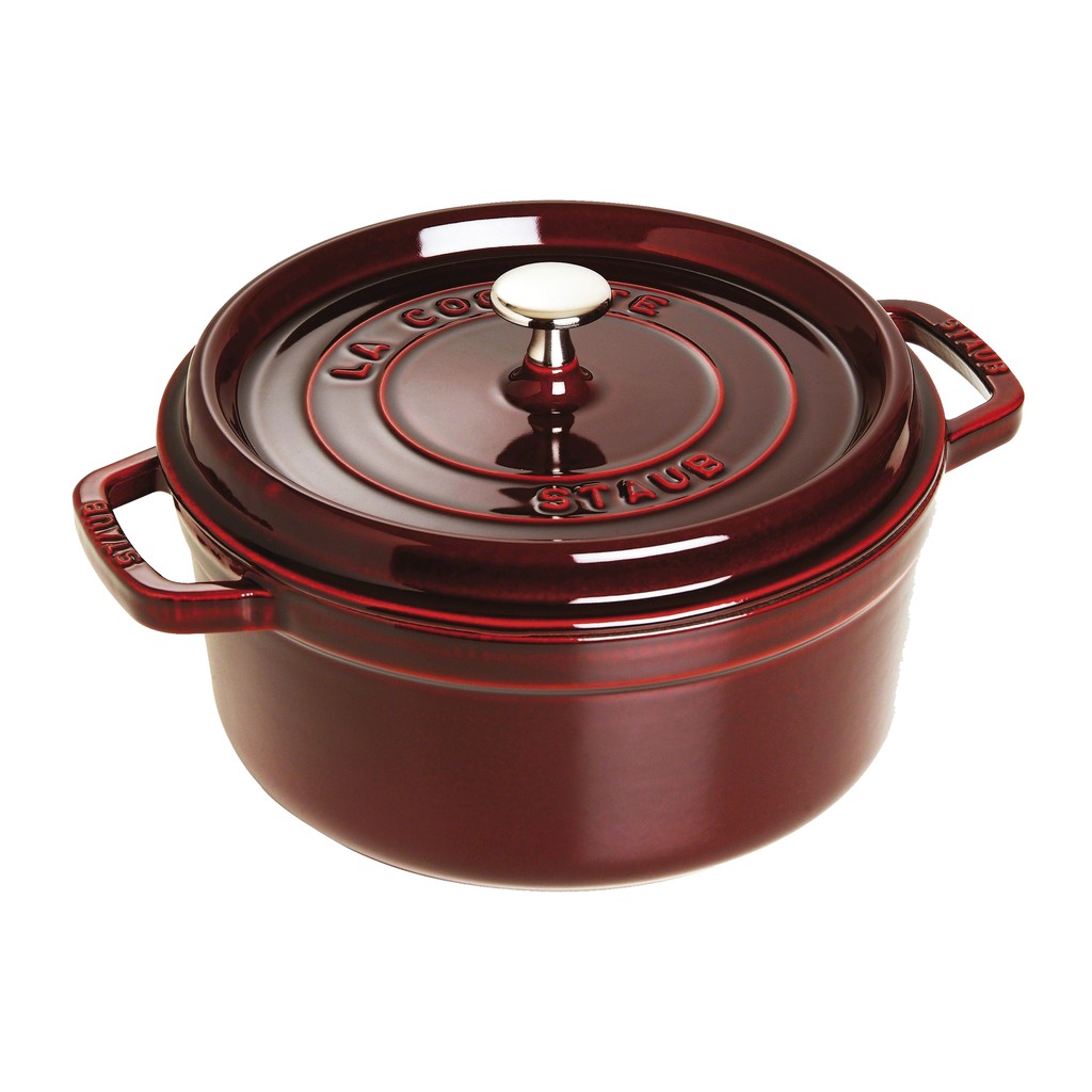 Nồi Tròn Staub Màu Đỏ Lựu - 24 cm