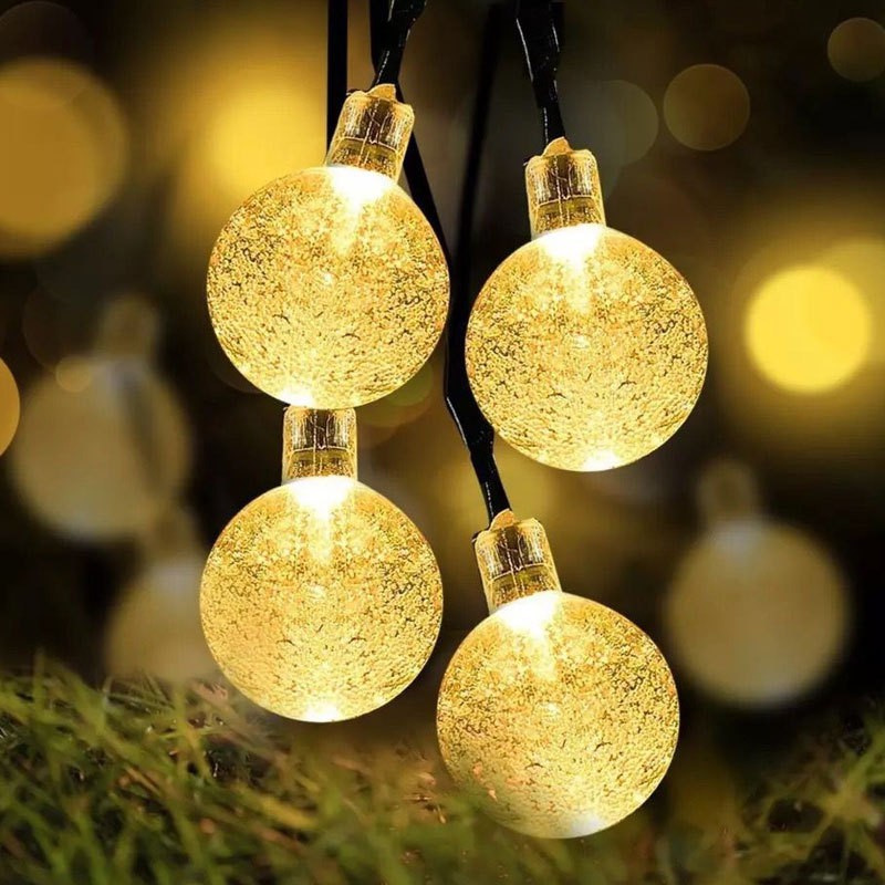 Creative Design 5M Solar Led String Lights Bubble Ball Fairy Light Party Outdoor Waterproof