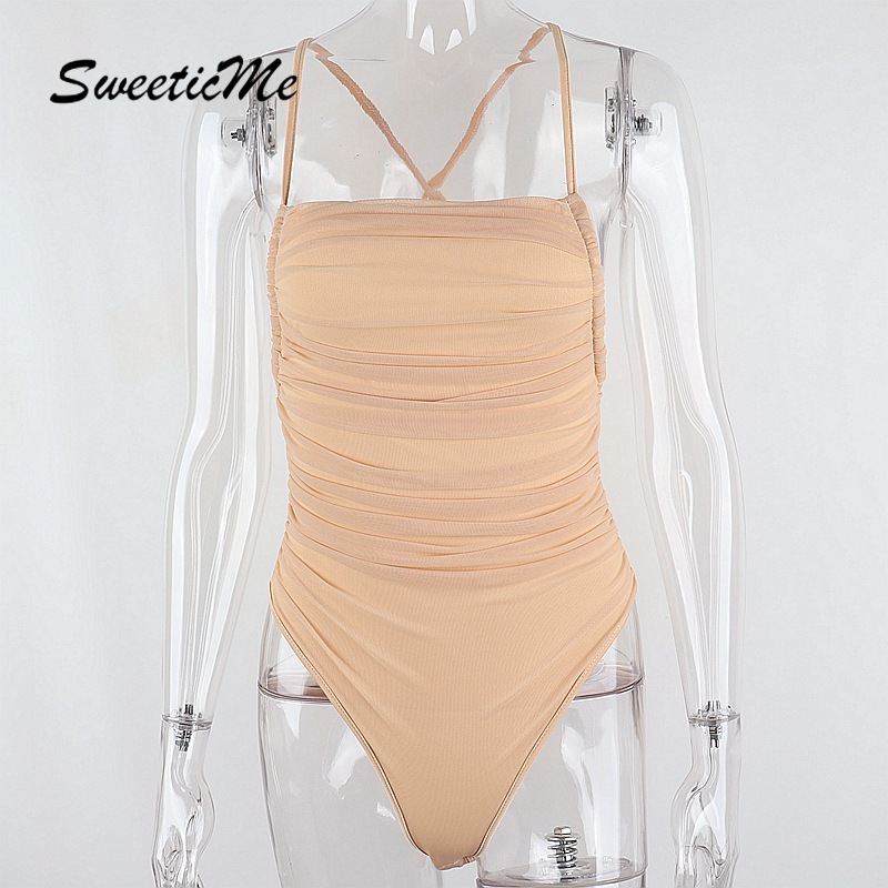 Áo liền quần Nữ Không Tay Phối Ren Thiết Kế Mới Quyến Rũ Thời Trang | BigBuy360 - bigbuy360.vn