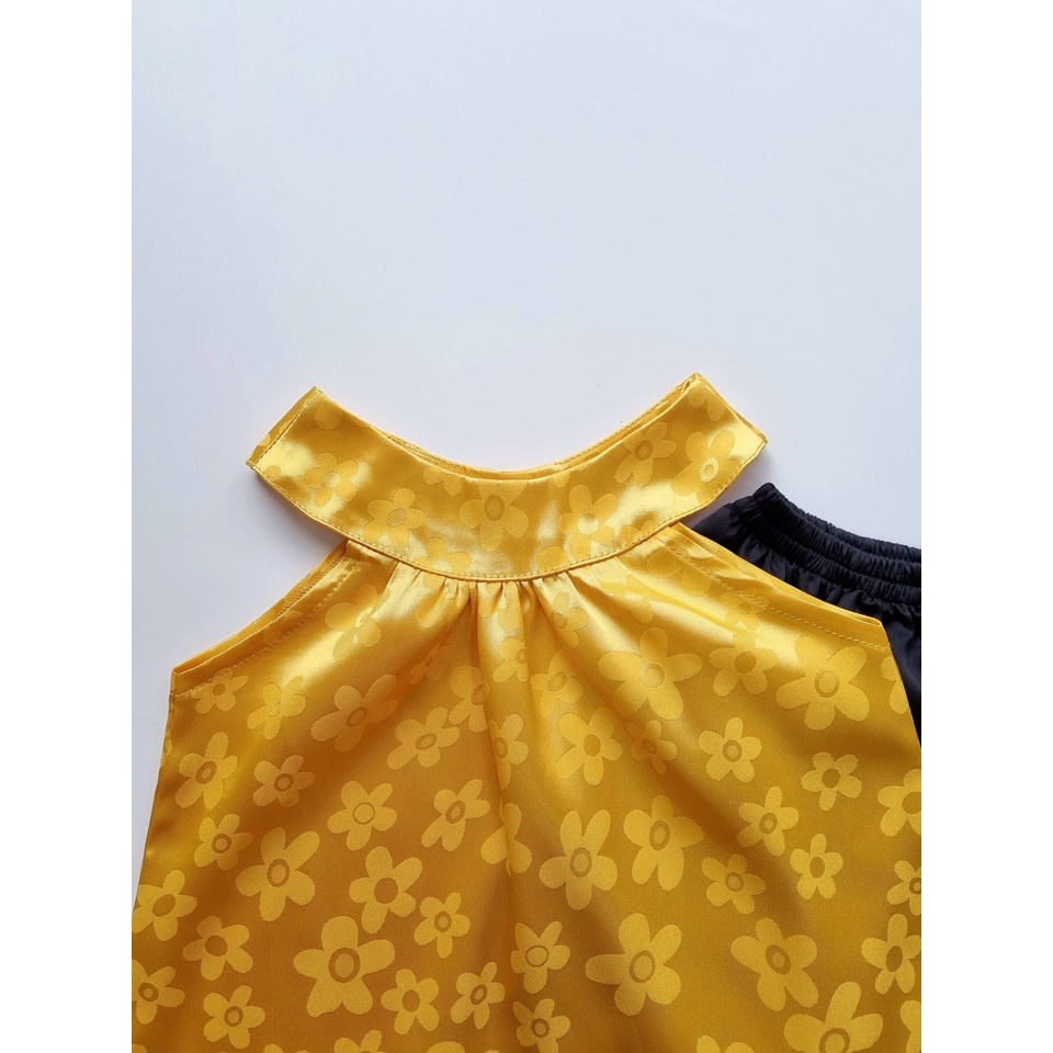 quần áo bé gái Su Shop- SÉT BỘ lụa gấm