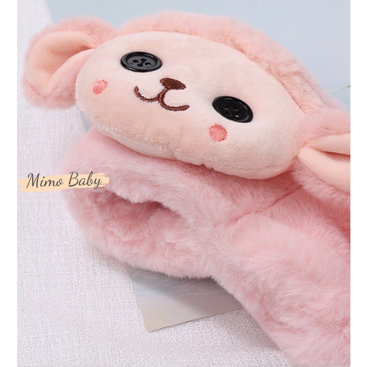 Khăn lông mềm mại gắn hình chú cừu dễ thương cho bé KL153 Mimo Baby