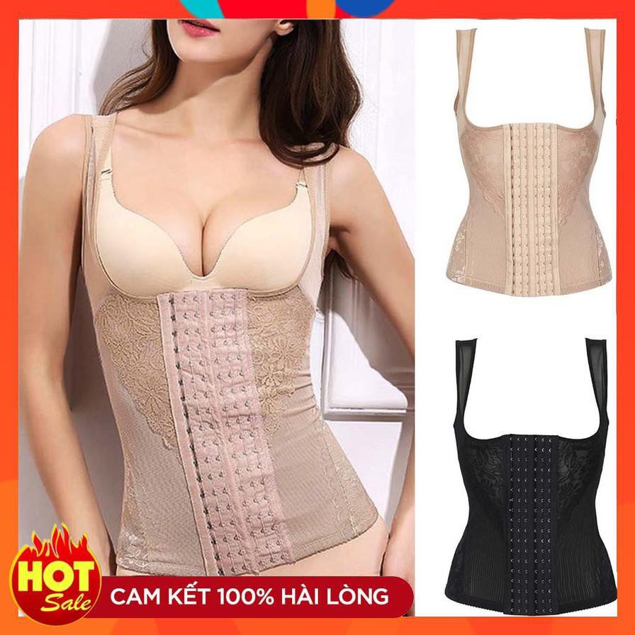 Áo Gen Bụng Định Hình Nâng Ngực  Xuất Nhật AKIRA- Cao Cấp Thoáng Mát - 100% ren cotton loại 1
