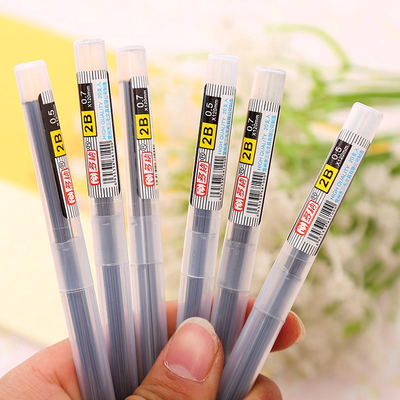 Set 20 ruột bút chì thay thế 2B 0.7mm 0.5mm